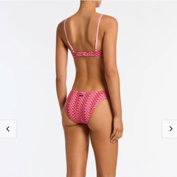 MAIA - ALINA PINK CROCHET SCOOP BIKINI SET - Picture 3 of 3